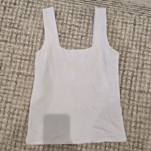 Abercrombie & Fitch White Square Neck Tank Top